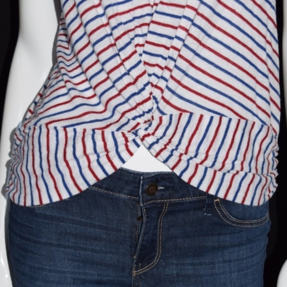 BP. Sleeveless Striped Twist Hem Top Size Medium - Picture 6 of 8